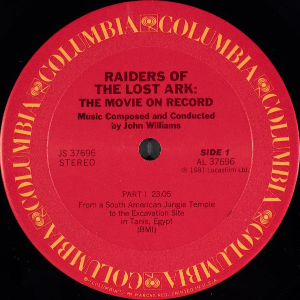 John Williams (4) : Raiders Of The Lost Ark: The Movie On Record (LP, Gat)