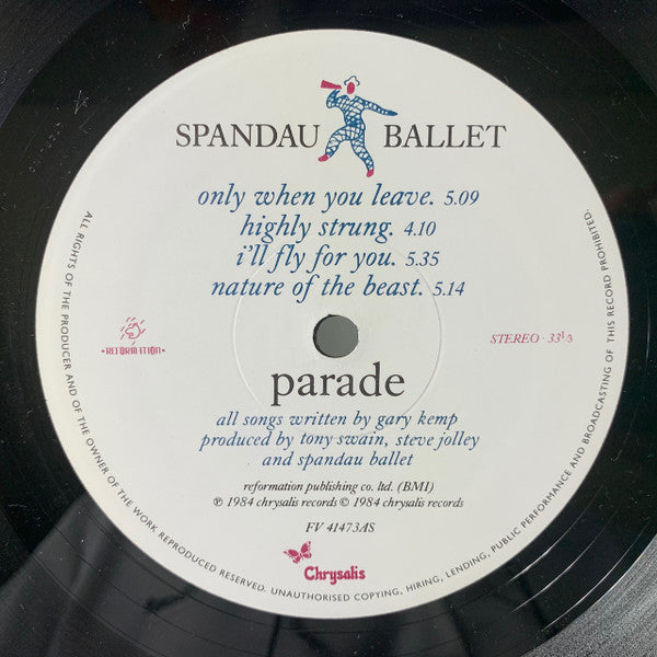 Spandau Ballet : Parade (LP, Album)