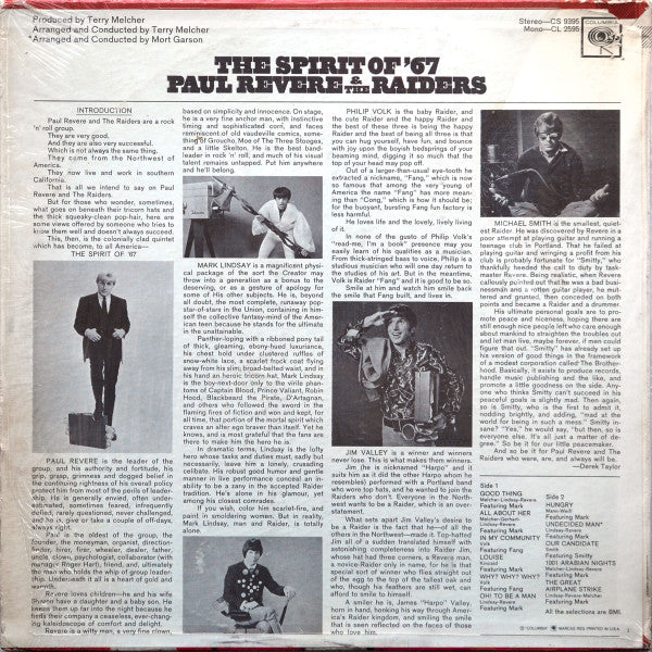 Paul Revere & The Raiders : The Spirit Of '67 (LP, Album, Pit)