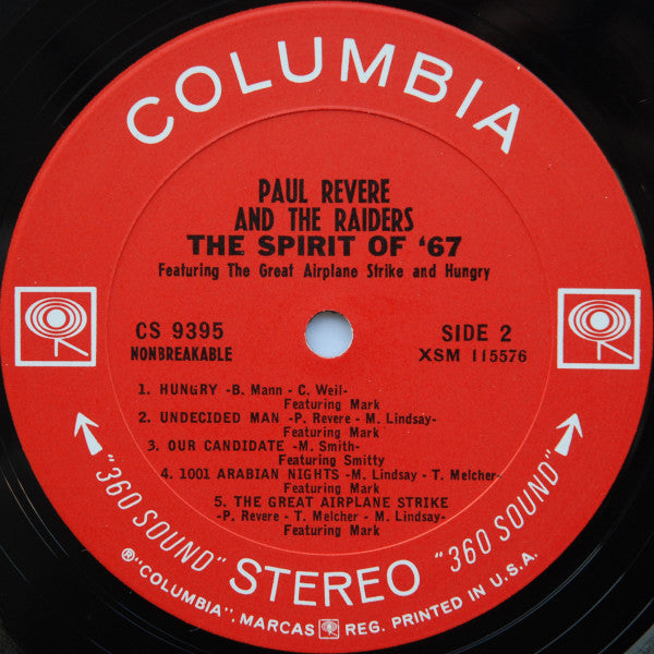 Paul Revere & The Raiders : The Spirit Of '67 (LP, Album, Pit)