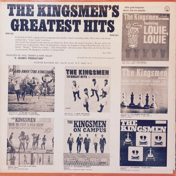 The Kingsmen : The Kingsmen's Greatest Hits (LP, Comp)