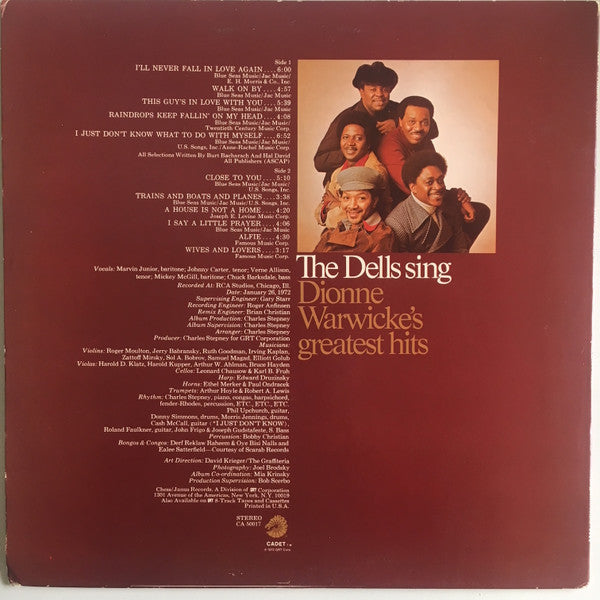 The Dells : The Dells Sing Dionne Warwicke's Greatest Hits (LP, Album)