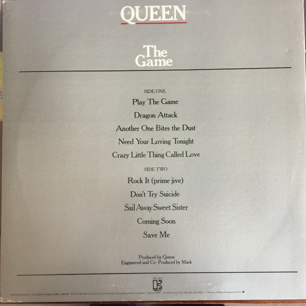 Queen : The Game (LP, Album, Club, Col)