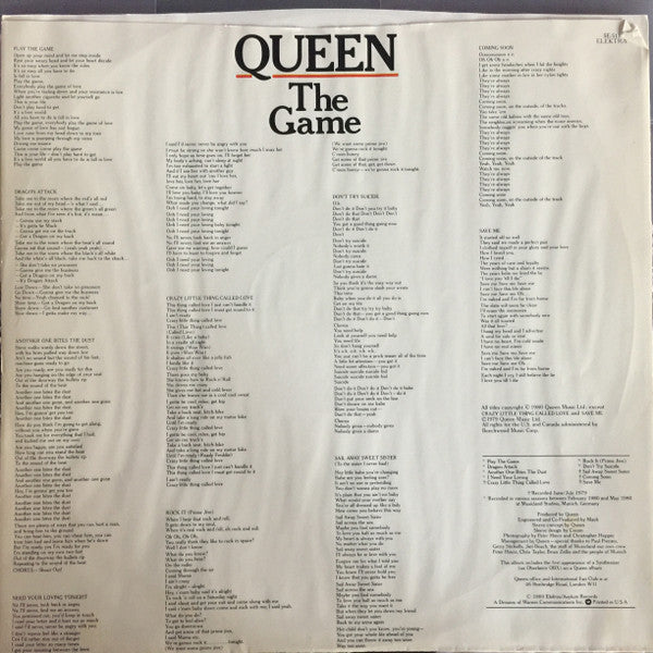 Queen : The Game (LP, Album, Club, Col)