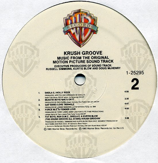 Various : Krush Groove (Music From The Original Motion Picture Soundtrack)  (LP, Album, Comp)