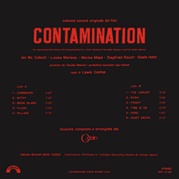 Goblin : Contamination (Colonna Sonora Originale Del Film) (LP)