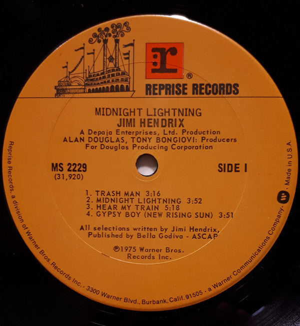 Jimi Hendrix : Midnight Lightning (LP, Album, Pit)