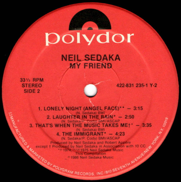 Neil Sedaka : My Friend (2xLP, Album)