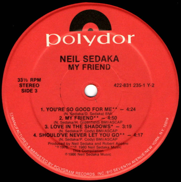 Neil Sedaka : My Friend (2xLP, Album)