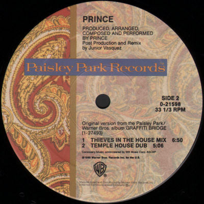 Prince : Thieves In The Temple (12" Remixes) (12", Maxi)