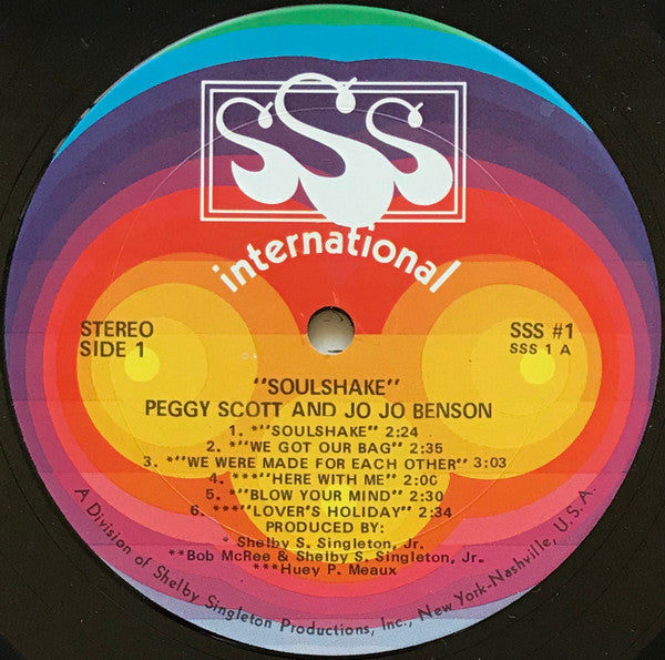 Peggy Scott & Jo Jo Benson : Soulshake (LP, Album)