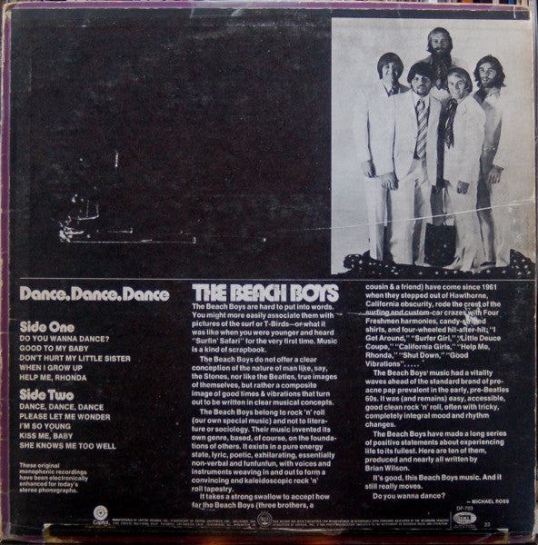 The Beach Boys : Dance, Dance, Dance (LP, Album, RE, LA )