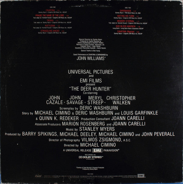 Various : The Deer Hunter (Original Motion Picture Soundtrack) (LP, Album)