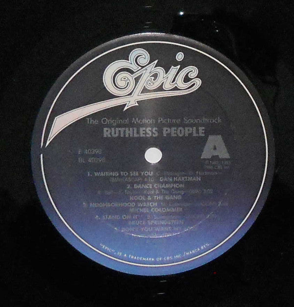 Various : Ruthless People (The Original Motion Picture Soundtrack) (LP, Comp, Car)