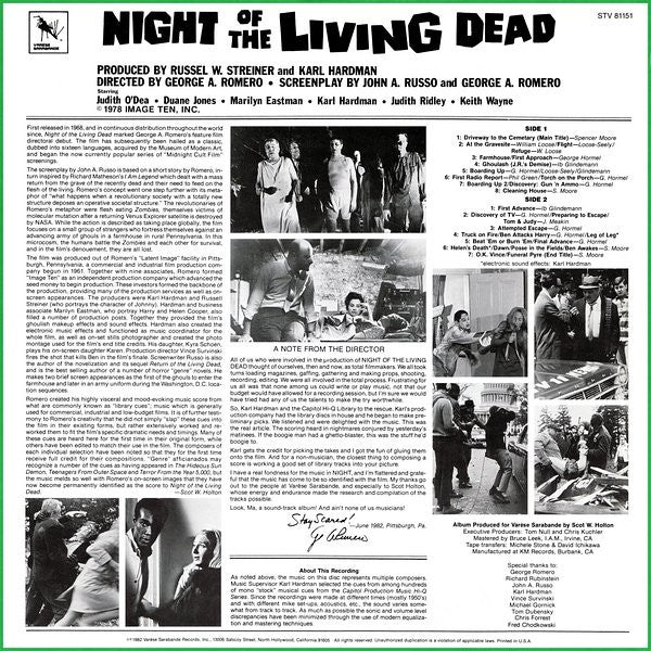 Various : Night Of The Living Dead (Original Motion Picture Soundtrack) (LP)