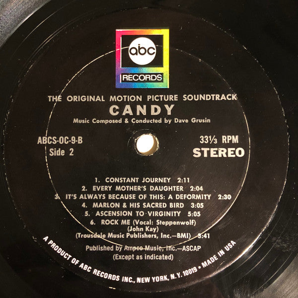 The Byrds And Steppenwolf, Dave Grusin : Candy (The Original Motion Picture Soundtrack) (LP)