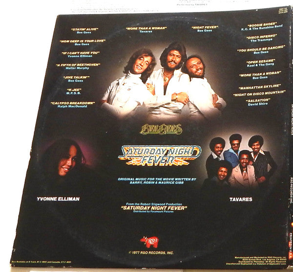 Various : Saturday Night Fever (The Original Movie Sound Track) (2xLP, Album, Comp, Com)