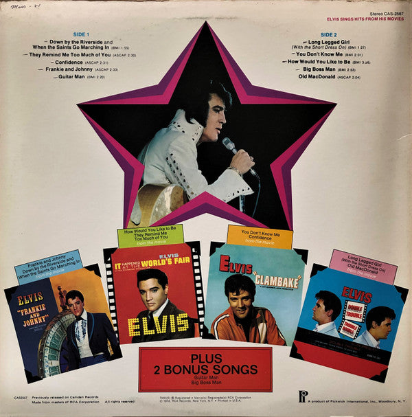 Elvis Presley : Elvis Sings Hits From His Movies (Volume 1) (LP, Comp, RE, No )