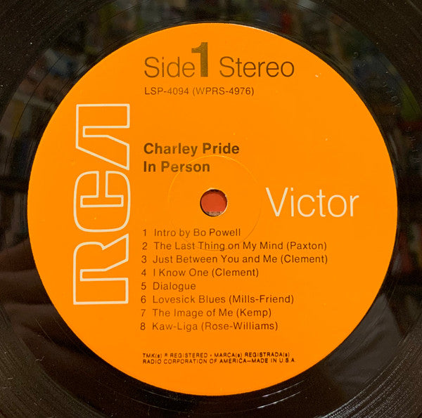 Charley Pride : In Person (LP, Album, Ind)