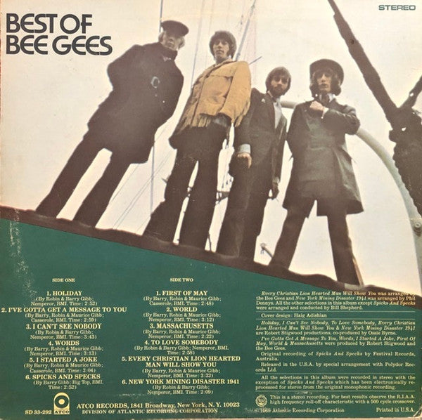 Bee Gees : Best Of Bee Gees (LP, Comp)