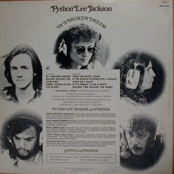 Python Lee Jackson : In A Broken Dream (LP, Album)