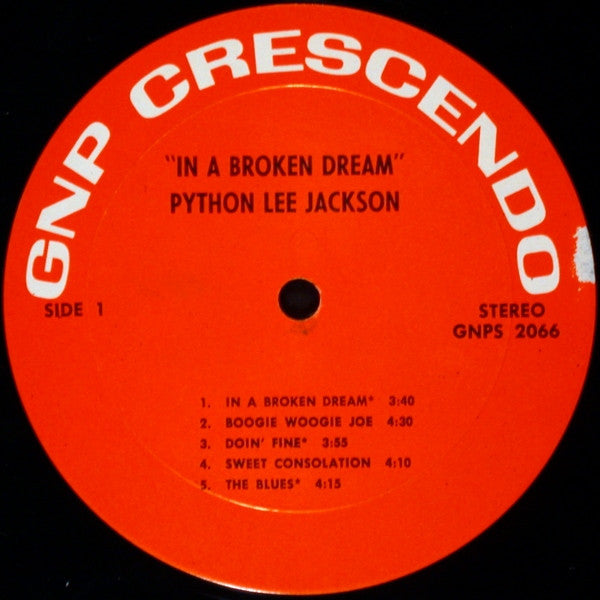 Python Lee Jackson : In A Broken Dream (LP, Album)