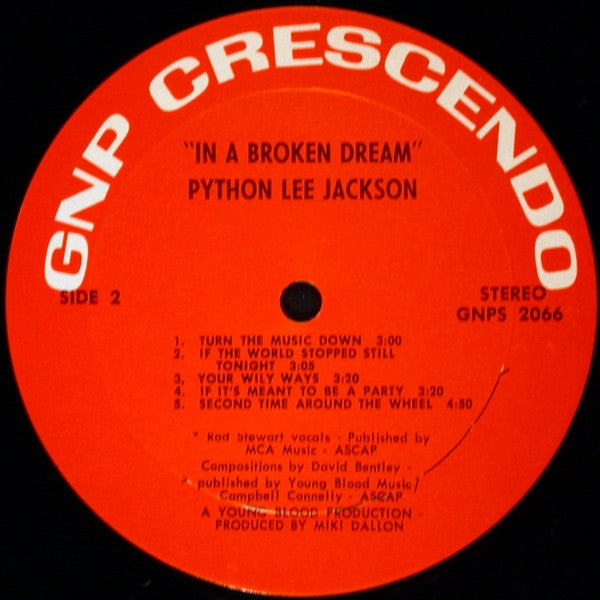 Python Lee Jackson : In A Broken Dream (LP, Album)