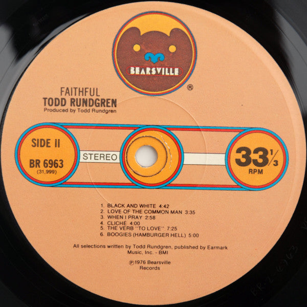 Todd Rundgren : Faithful (LP, Album, Los)