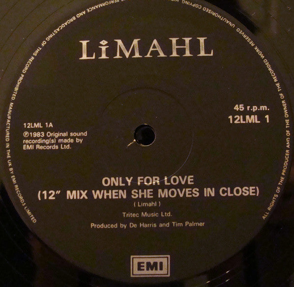 Limahl : Only For Love (12", Single)