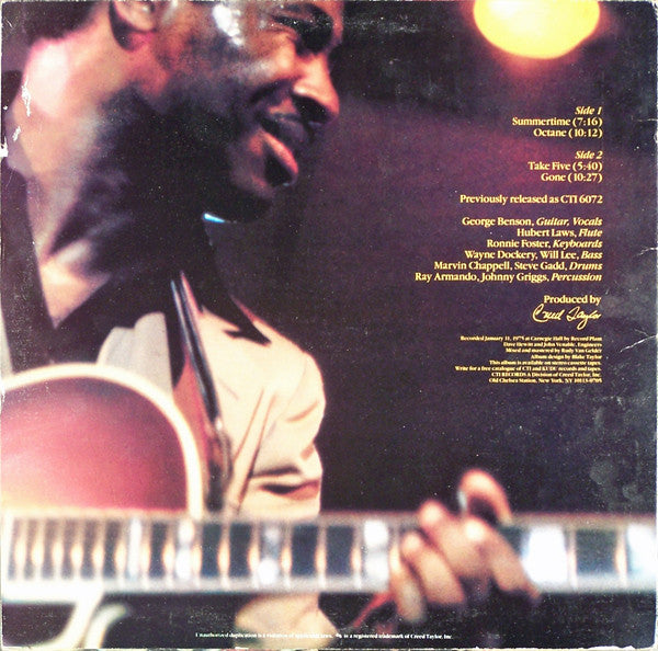 George Benson : In Concert - Summertime (LP, Album, RE)