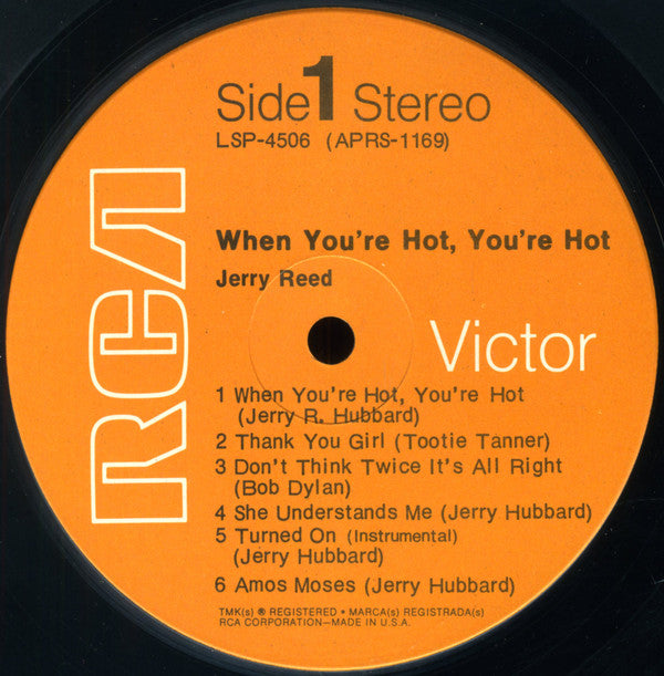 Jerry Reed : When You're Hot, You're Hot (LP, Album, Dyn)