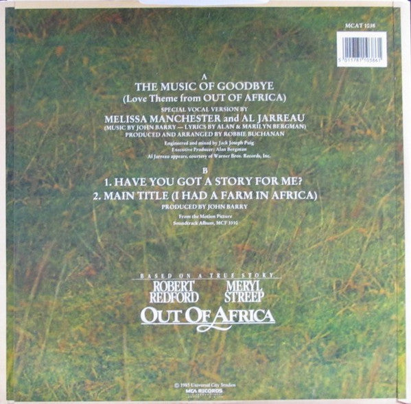 John Barry : Out Of Africa (Music From The Motion Picture Soundtrack) (12")