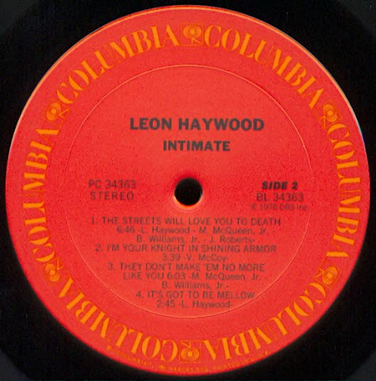 Leon Haywood : Intimate (LP, Album)