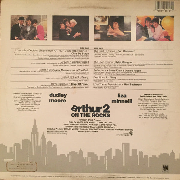 Various : Arthur 2 On The Rocks - Original Motion Picture Soundtrack (LP, Comp, B P)