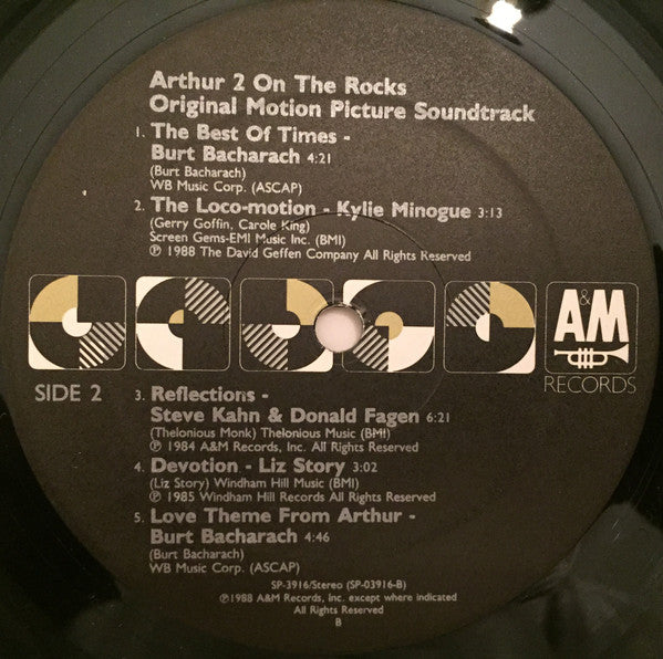 Various : Arthur 2 On The Rocks - Original Motion Picture Soundtrack (LP, Comp, B P)