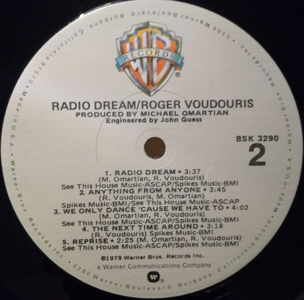 Roger Voudouris : Radio Dream (LP, Album, Los)