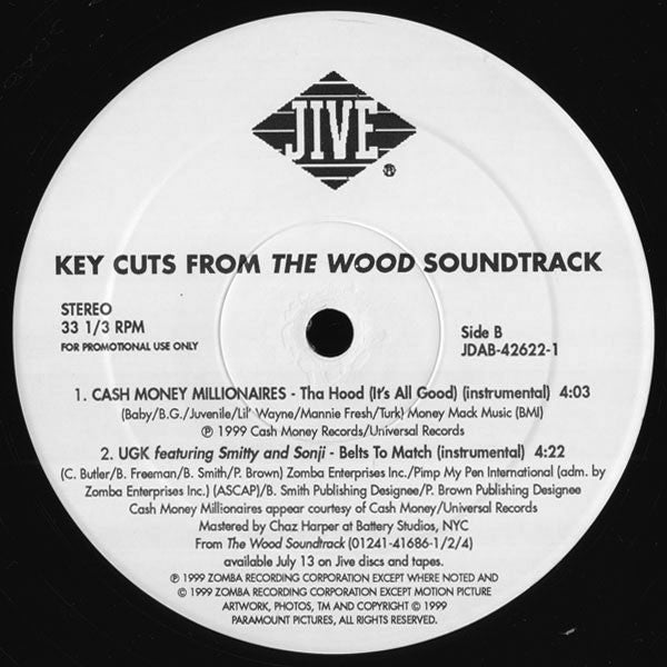 Various : Key Cuts From "The Wood" Soundtrack (12", Promo)