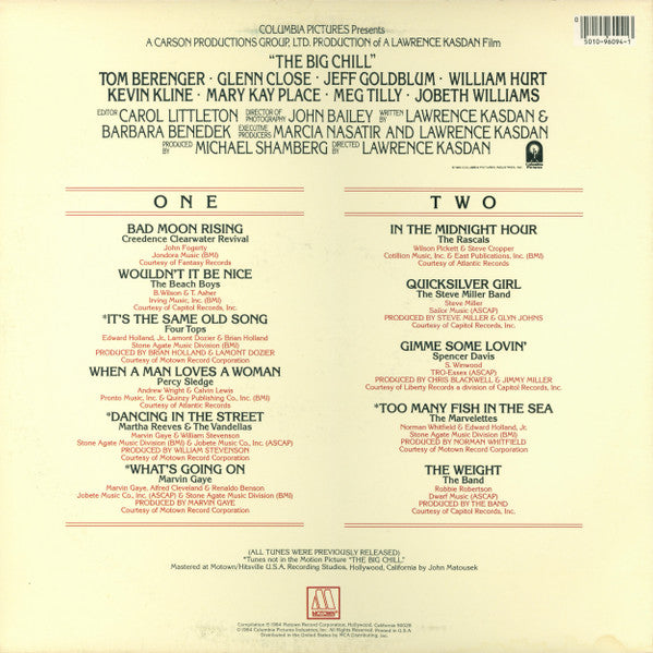 Various : More Songs From The Original Soundtrack Of The Big Chill (LP, Comp)