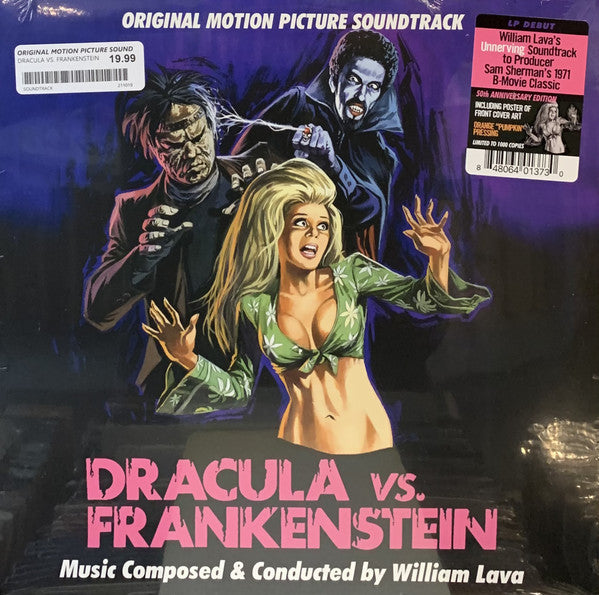 William Lava : (Original Motion Picture Soundtrack) Dracula Vs. Frankenstein (LP, Ltd, RE, Ora)