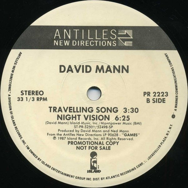 David Mann : Games / Travelling Song / Night Vision (12", Promo, W/Lbl)