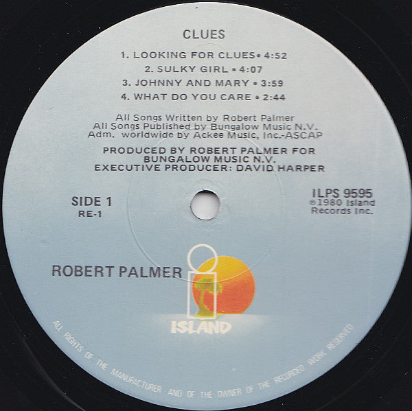 Robert Palmer : Clues (LP, Album, Jac)