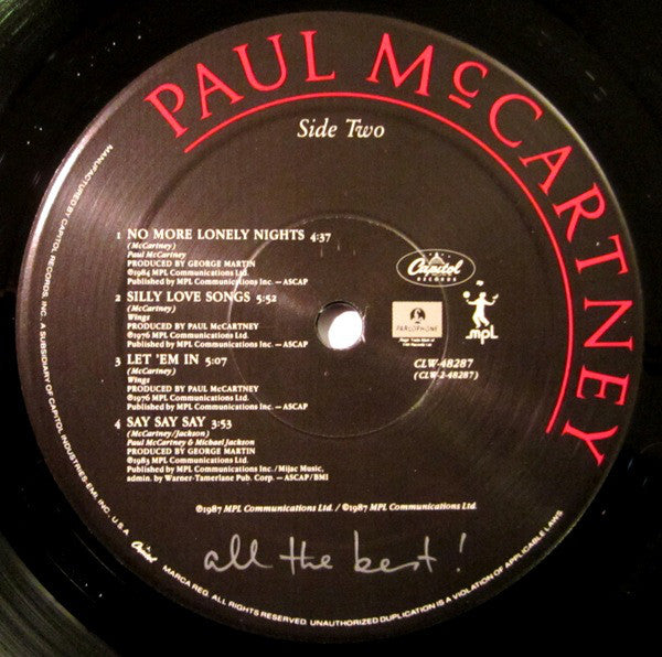 Paul McCartney : All The Best ! (2xLP, Comp)