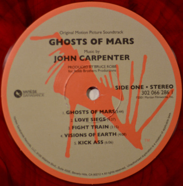 John Carpenter : Ghosts Of Mars (Original Motion Picture Soundtrack) (LP, Album, RSD, Ltd, RE, Red)