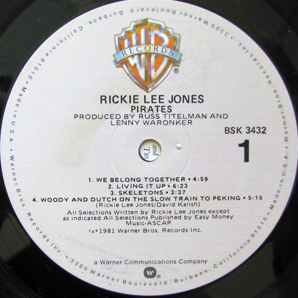 Rickie Lee Jones : Pirates (LP, Album)