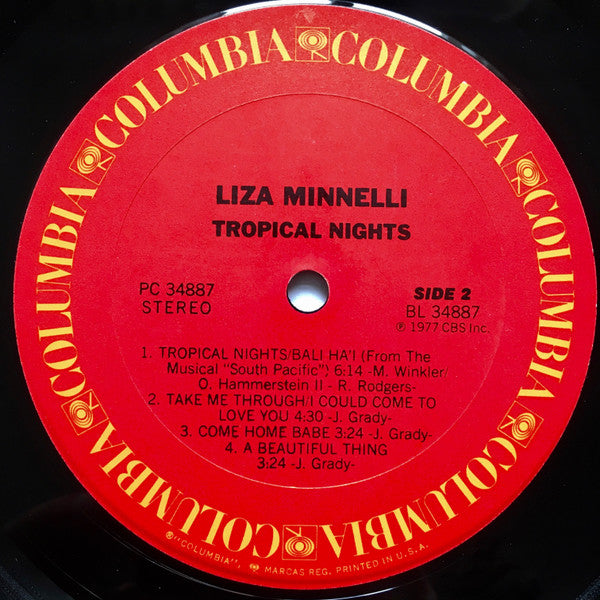 Liza Minnelli : Tropical Nights (LP, Album, Ter)