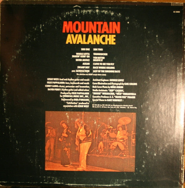 Mountain : Avalanche (LP, Album, Ter)