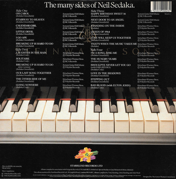 Neil Sedaka : Backtrackin' (2xLP, Album, Comp)