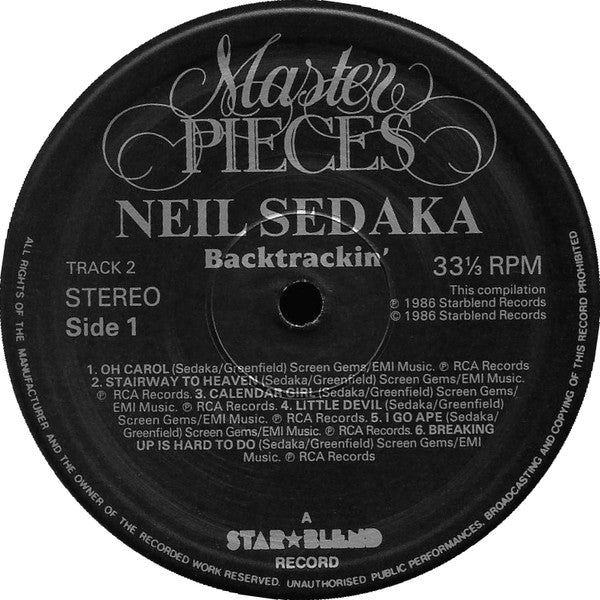 Neil Sedaka : Backtrackin' (2xLP, Album, Comp)