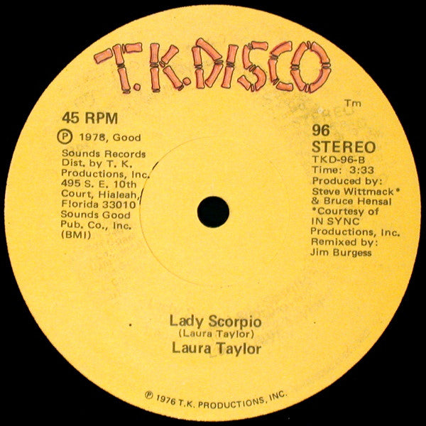 Laura Taylor : Dancin' In My Feet (Theme From Disco Magic) (12")