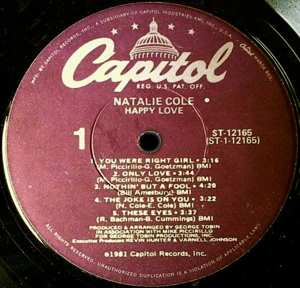 Natalie Cole : Happy Love (LP, Album)